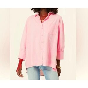 Pomander Place by Tuckernuck Adair Boyfriend Button Up Size 2X Minimalist Top
